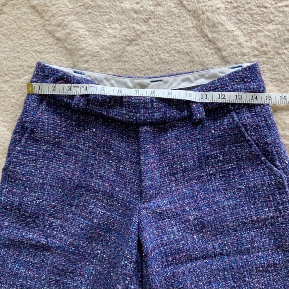 Marc Jacobs Purple Tweed Wide Leg Crop Pants Size 2 - Picture 3 of 8